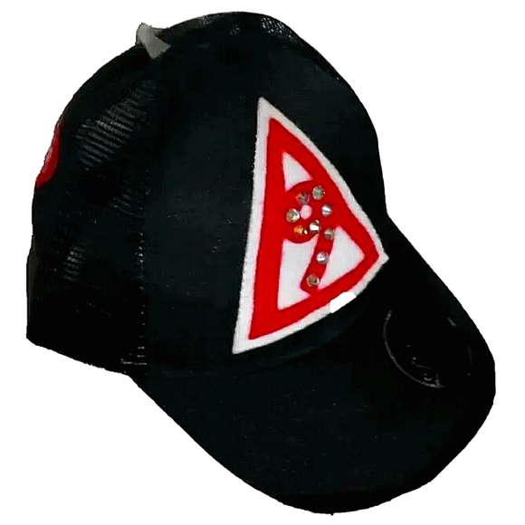 NEW Delta Sigma Theta / DST *9* Trucker Hat (Cap)! Red & White. Women Sorority. - Picture 7 of 11